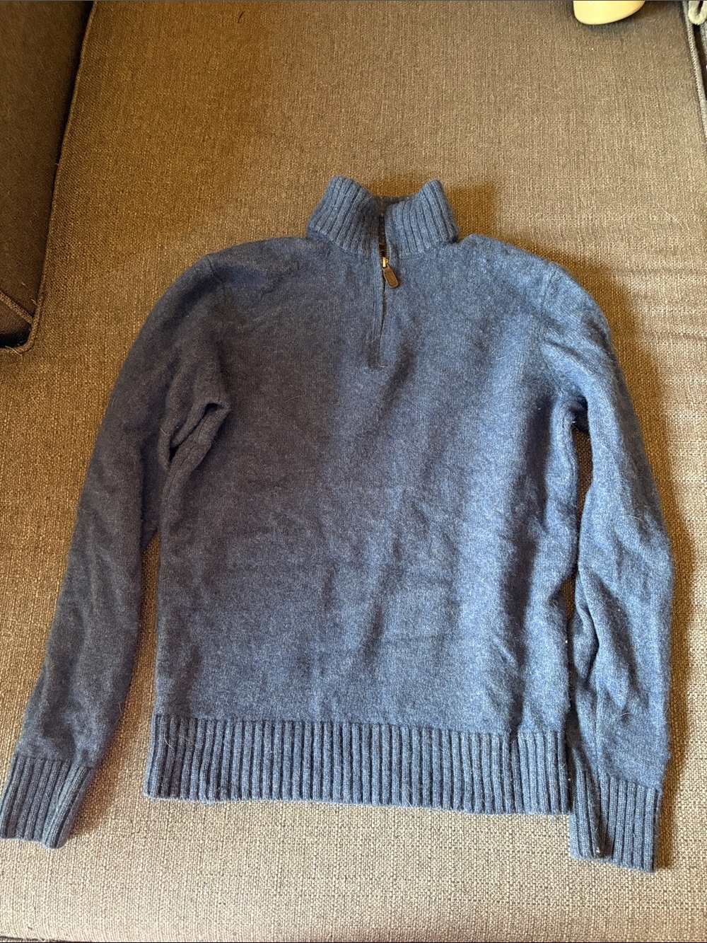Black Brown 1826 Men's Navy Half-Zip Mock Neck Sweater